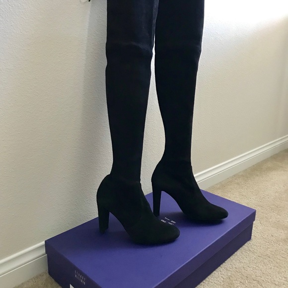 Stuart Weitzman Highland OTK boots. Black size 7 - Picture 5 of 9
